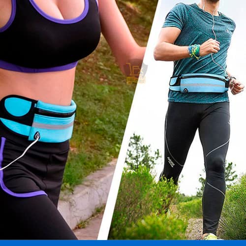 Pochete Esportiva Corrida Porta Celular Garrafa Documento Cinta Fitness Cores (Preto)