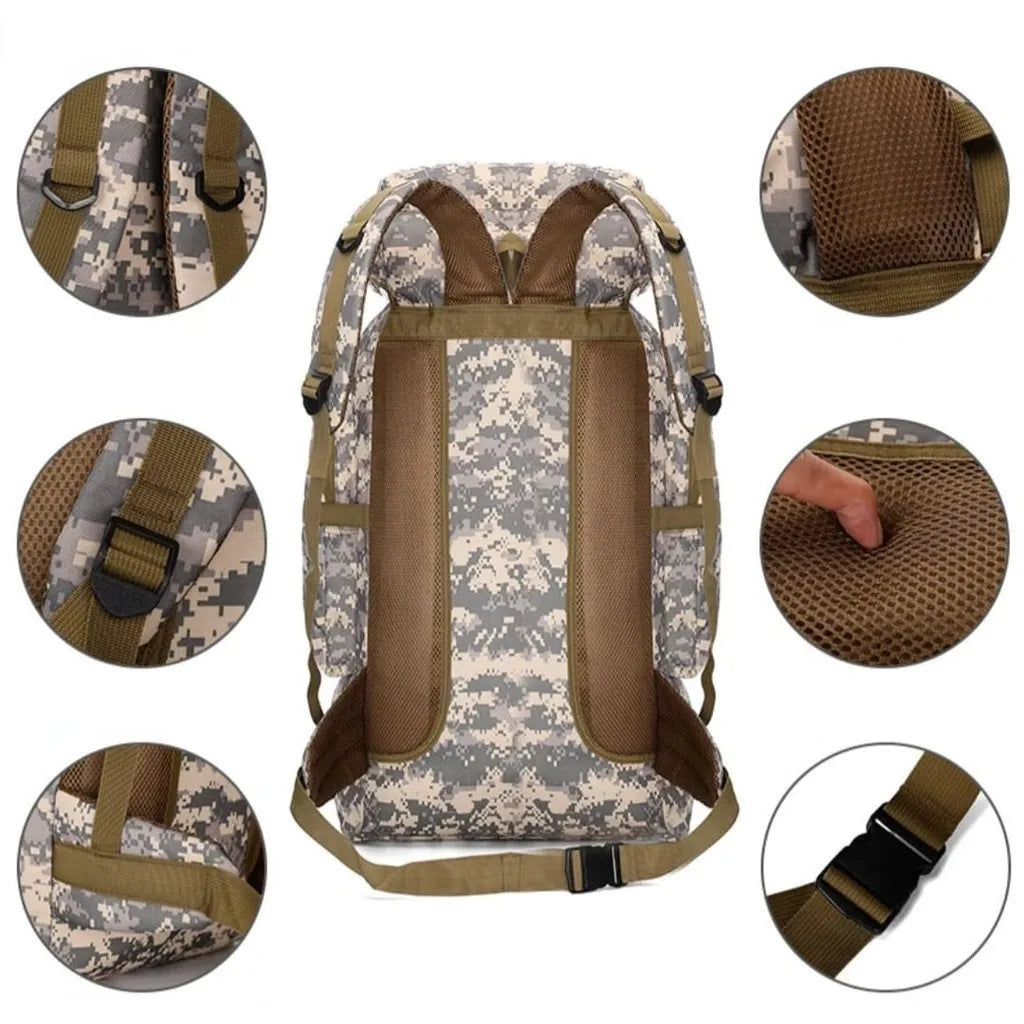Mochila Tática de 80 Litros para Camping