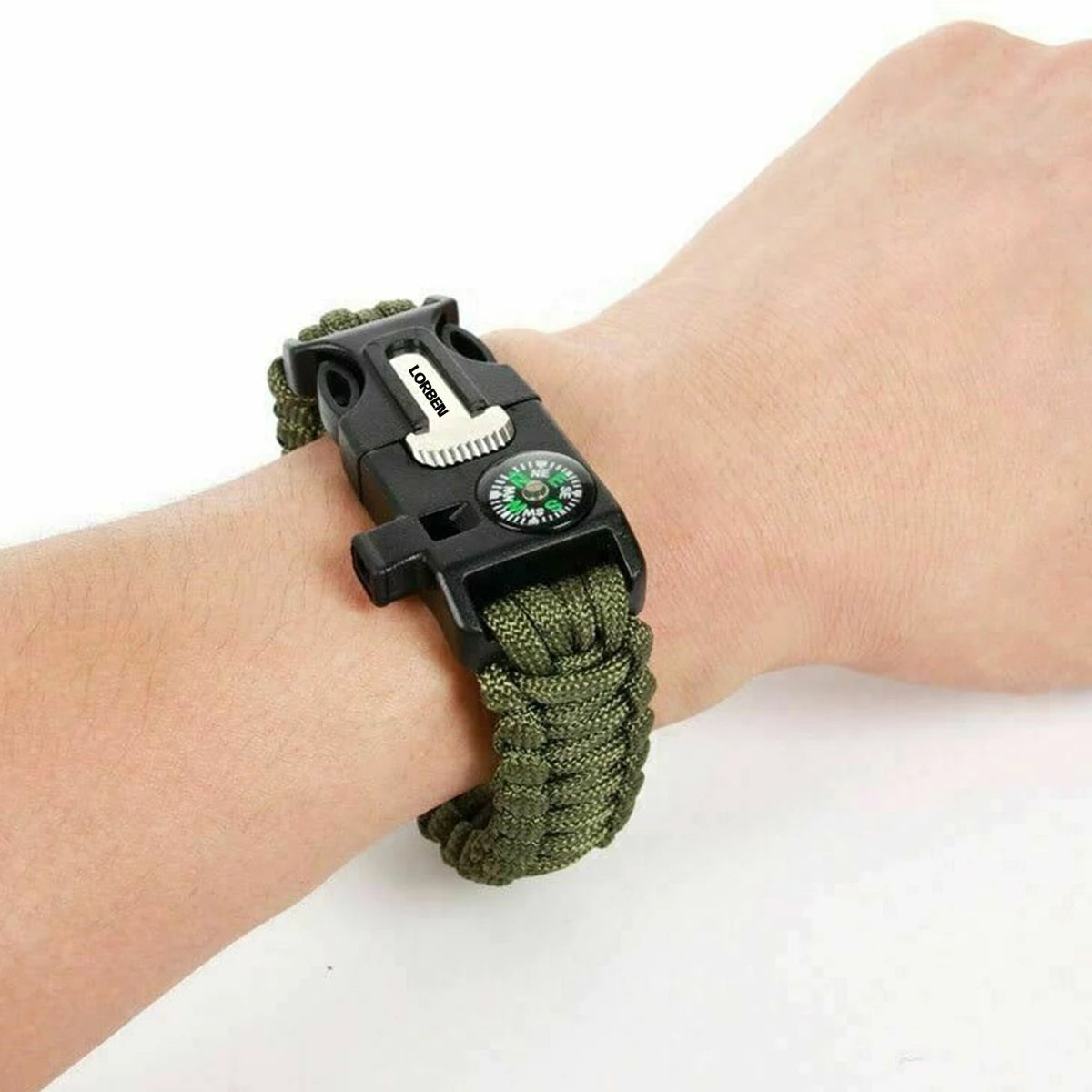 Lorben Survival Tactical Bracelet Emergency Trail Compass Knife Whistle GT6067