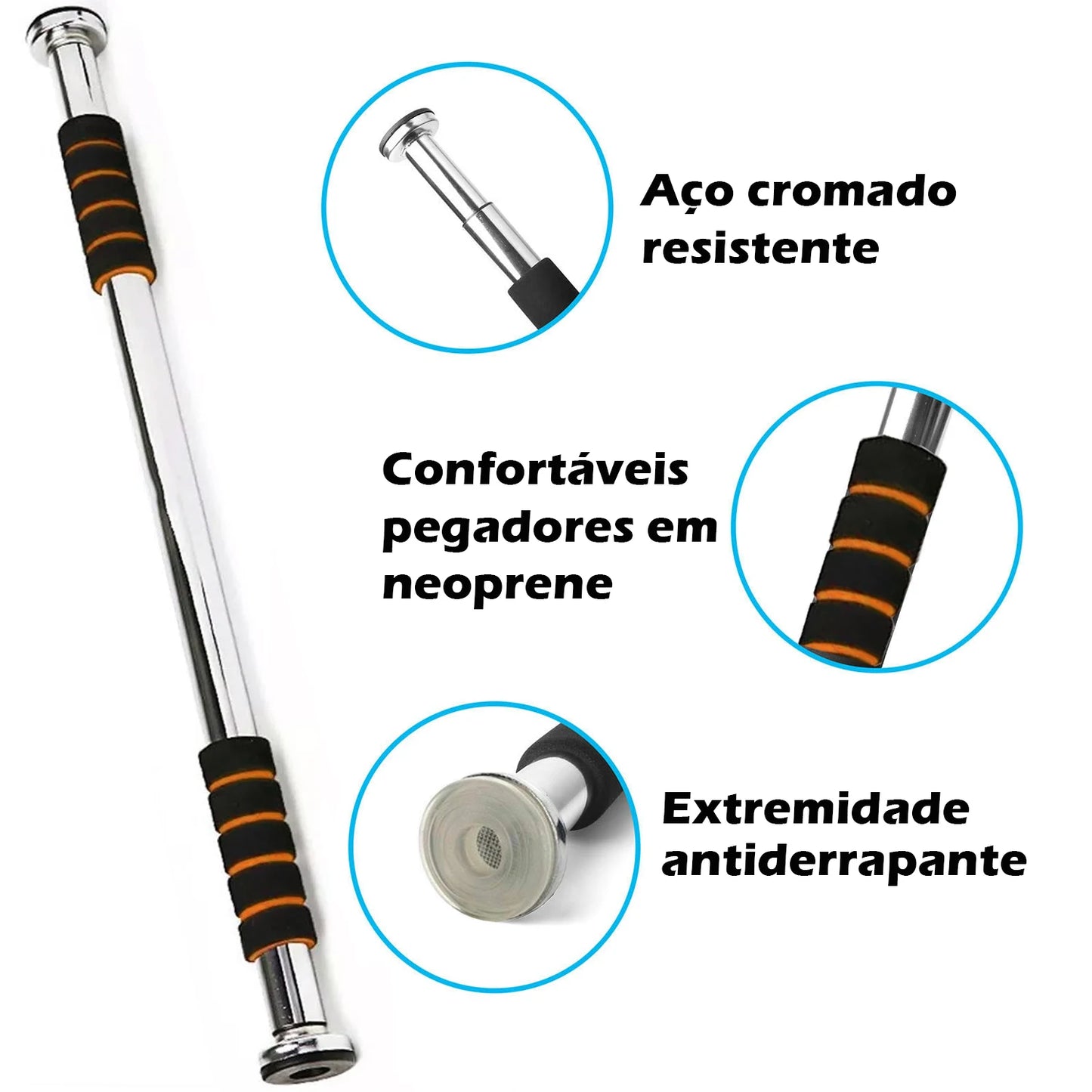 Barra Fixa Horizontal Ajustável para Exercícios