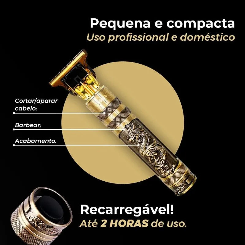 Máquina de Cortar Cabelo e Barba Profissional - Designer Elétrico Aleatório Masculino