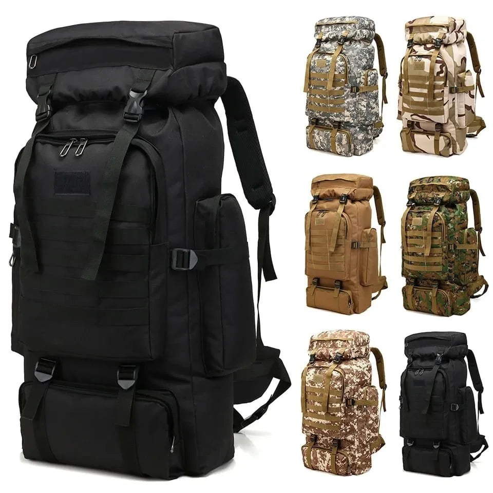 Mochila Tática de 80 Litros para Camping