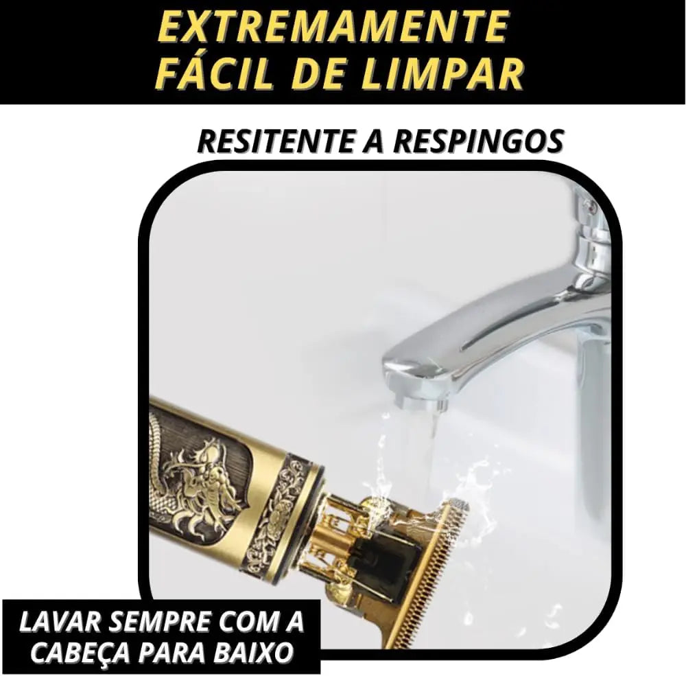 Máquina de Cortar Cabelo e Barba Profissional - Designer Elétrico Aleatório Masculino
