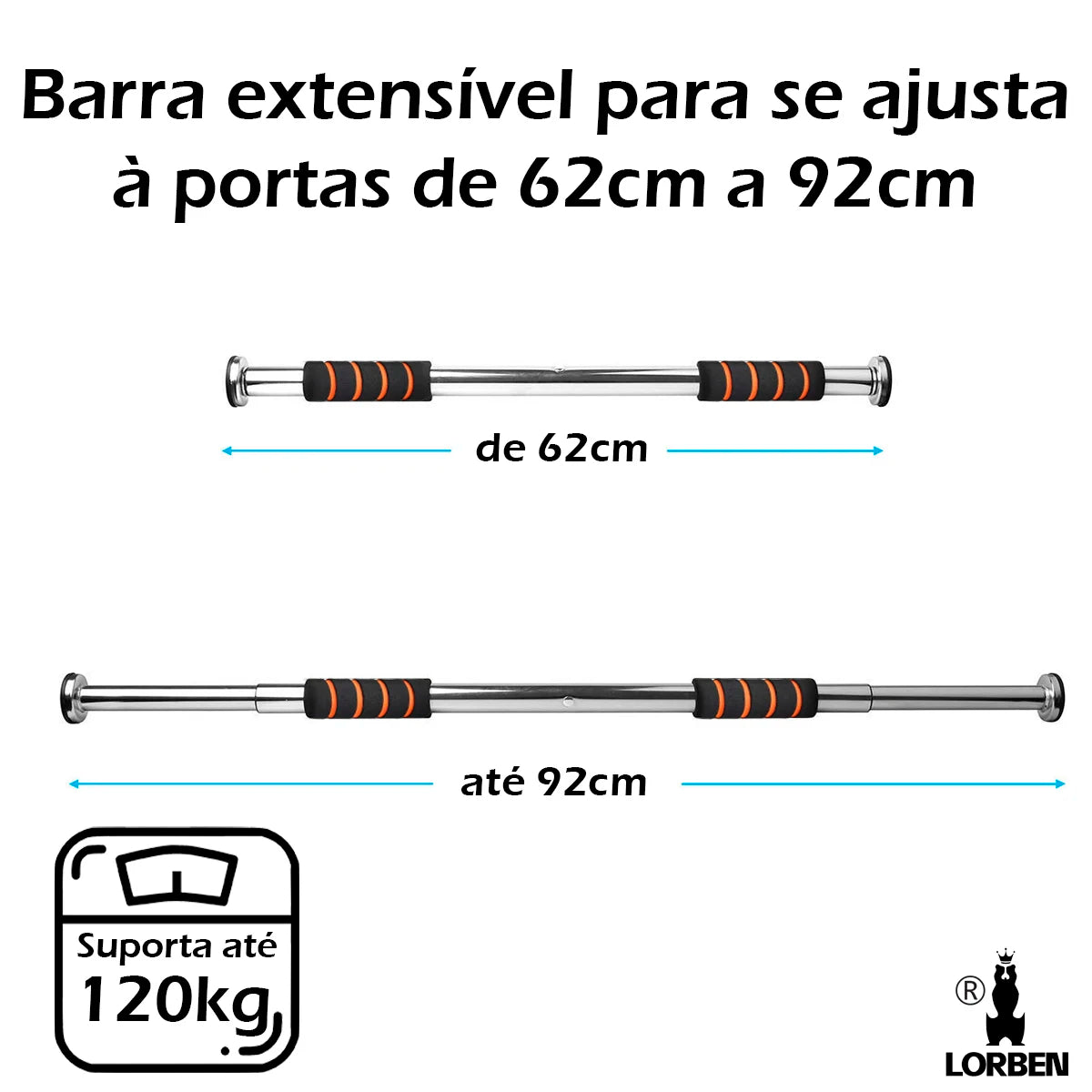 Barra Fixa Horizontal Ajustável para Exercícios
