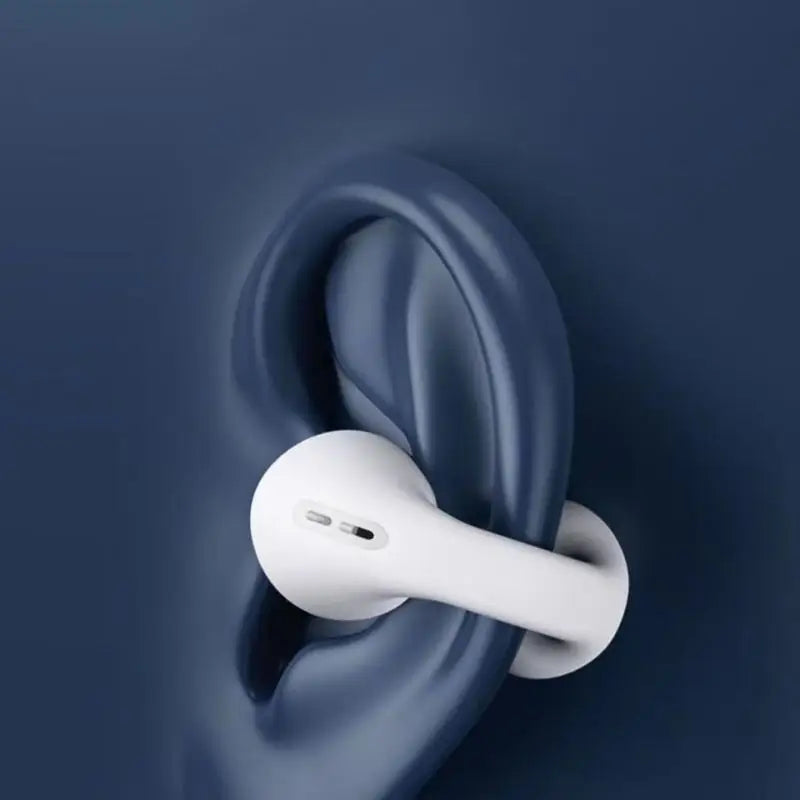 Fone de Ouvido Wireless Clip-On-Ear Bluetooth com Cancelamento de Ruído e LED TWS Earphone Sports Earbuds