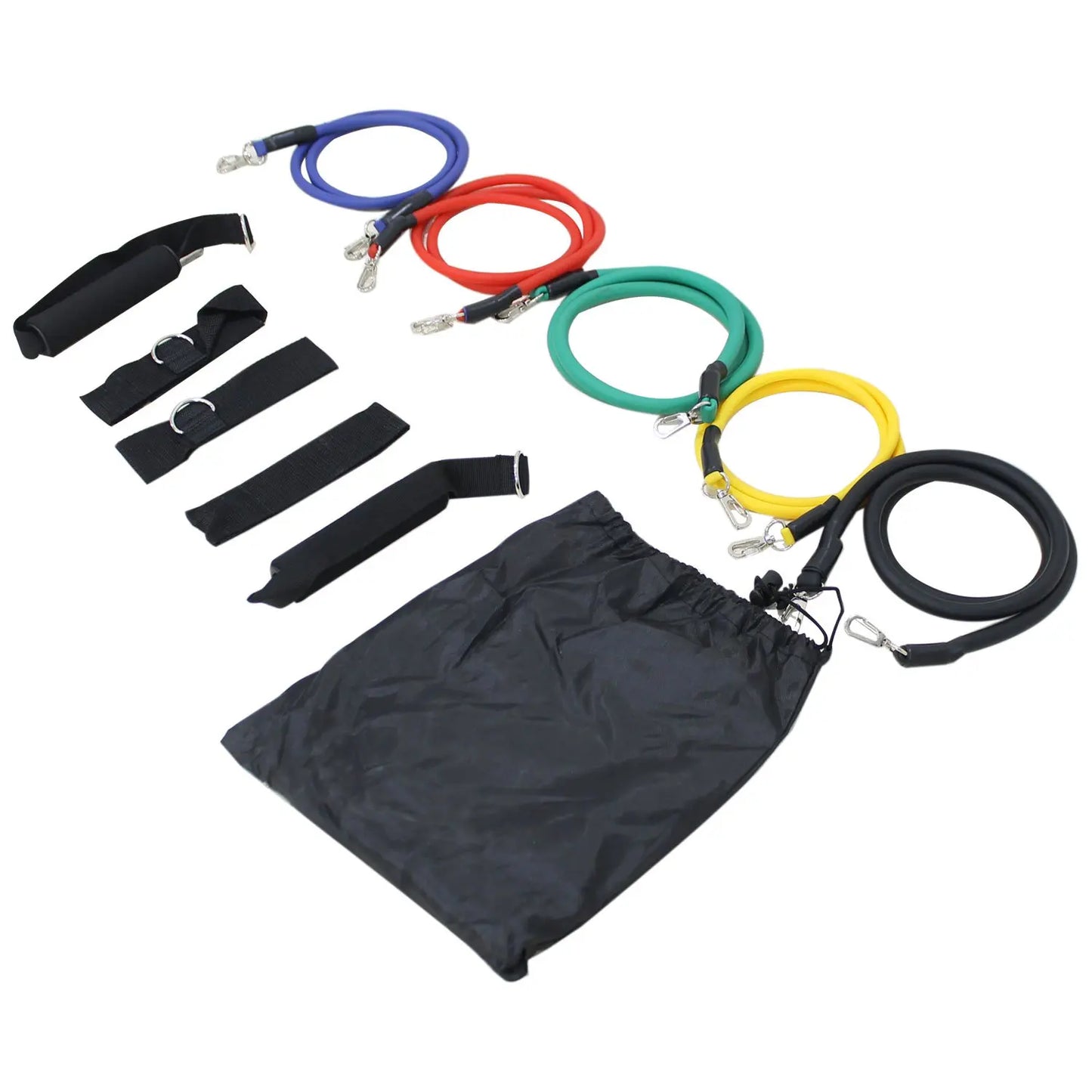 Kit 11 Elásticos Extensores Funcionais para Treinamento - Exercícios de Fitness e Desenvolvimento Muscular