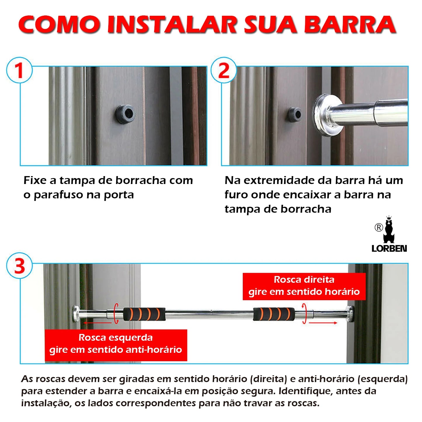 Barra Fixa Horizontal Ajustável para Exercícios