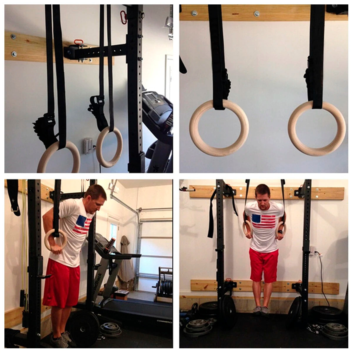 Kit de Suspensão de Madeira Lorben para Crossfit e Ginástica