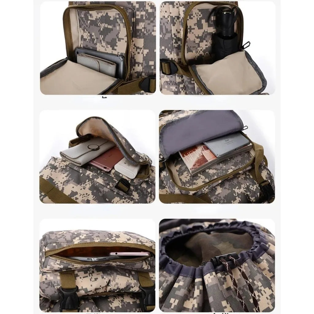 Mochila Tática de 80 Litros para Camping