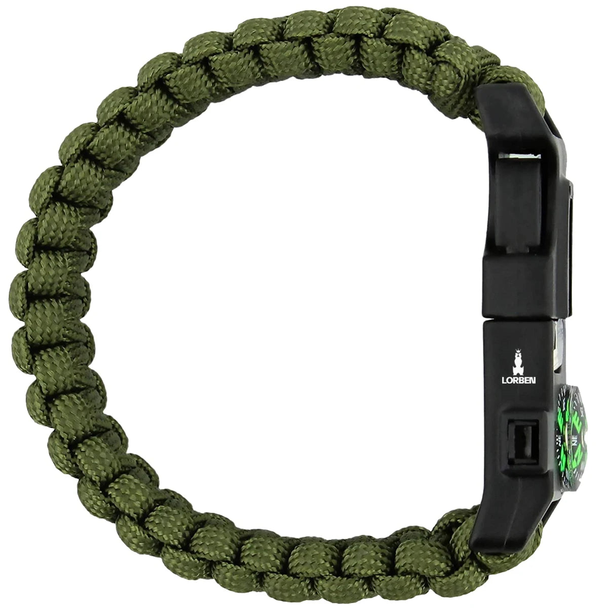 Lorben Survival Tactical Bracelet Emergency Trail Compass Knife Whistle GT6067