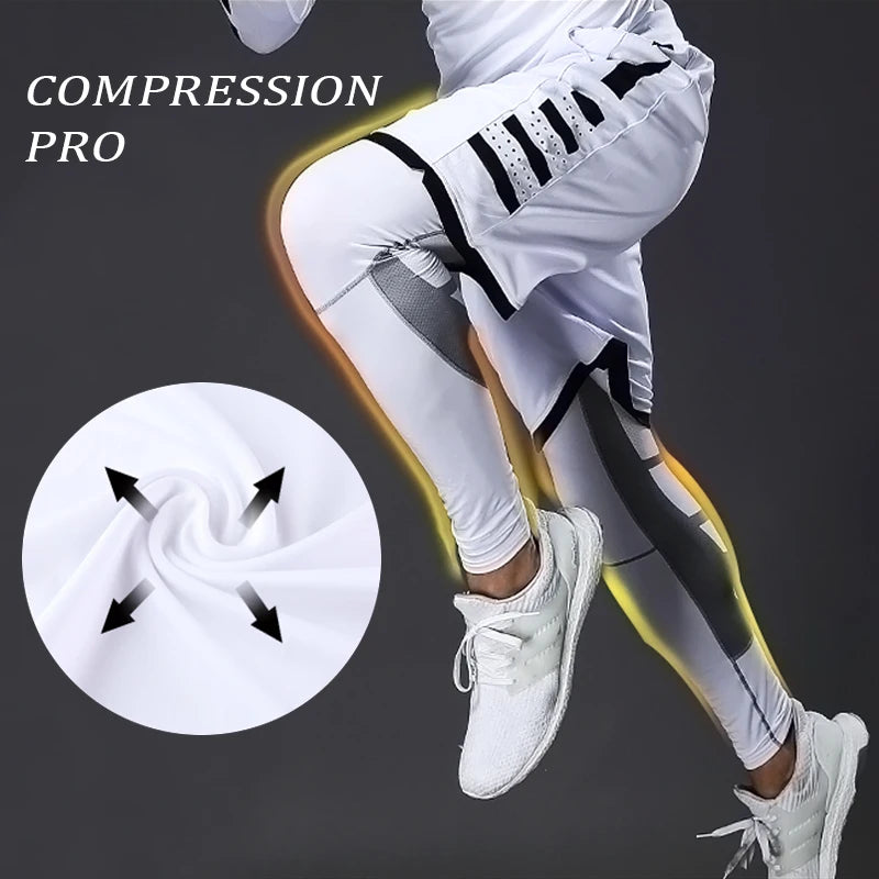 Calças de Compressão Masculinas – Tights para Corrida, Academia e Esportes