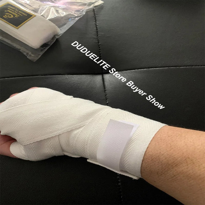 Bandagem de Algodão para Boxe - 2 Rolos de 1,5/2/3/5M - Faixa Esportiva para Sanda, Kick Boxing, MMA - Envoltórios de Mãos