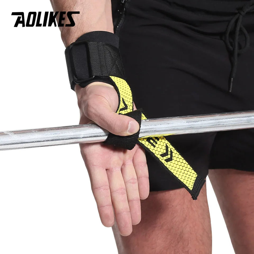 AOLIKES 1 Par – Faixas de Aderência para Levantamento de Peso e Suporte para Pulso