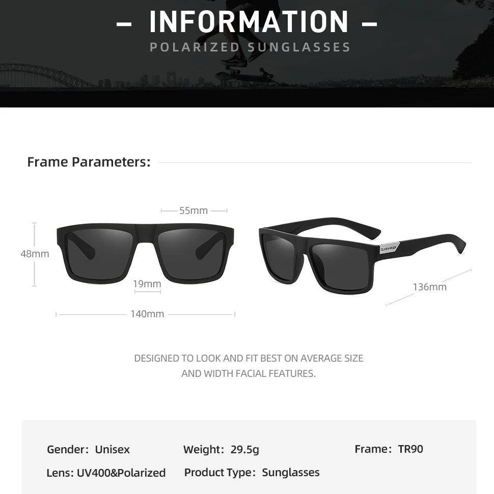 Óculos de Sol Polarizados UV400 – Proteção e Estilo para Homens e Mulheres