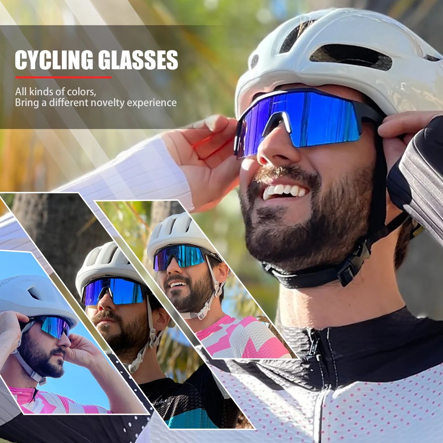 Óculos de Ciclismo Kapvoe – Proteção UV400 para Homens e Mulheres em Atividades ao Ar Livre