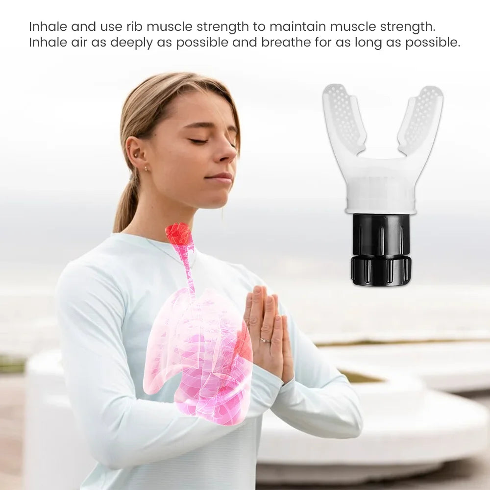 Treinador Respiratório Esportivo – Acessório para Exercício de Pulmão com Boquilha para Casa e Cuidados com a Saúde