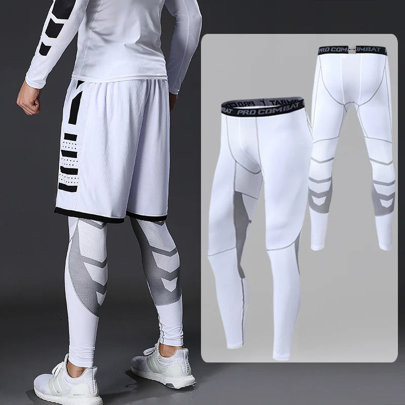 Calças de Compressão Masculinas – Tights para Corrida, Academia e Esportes