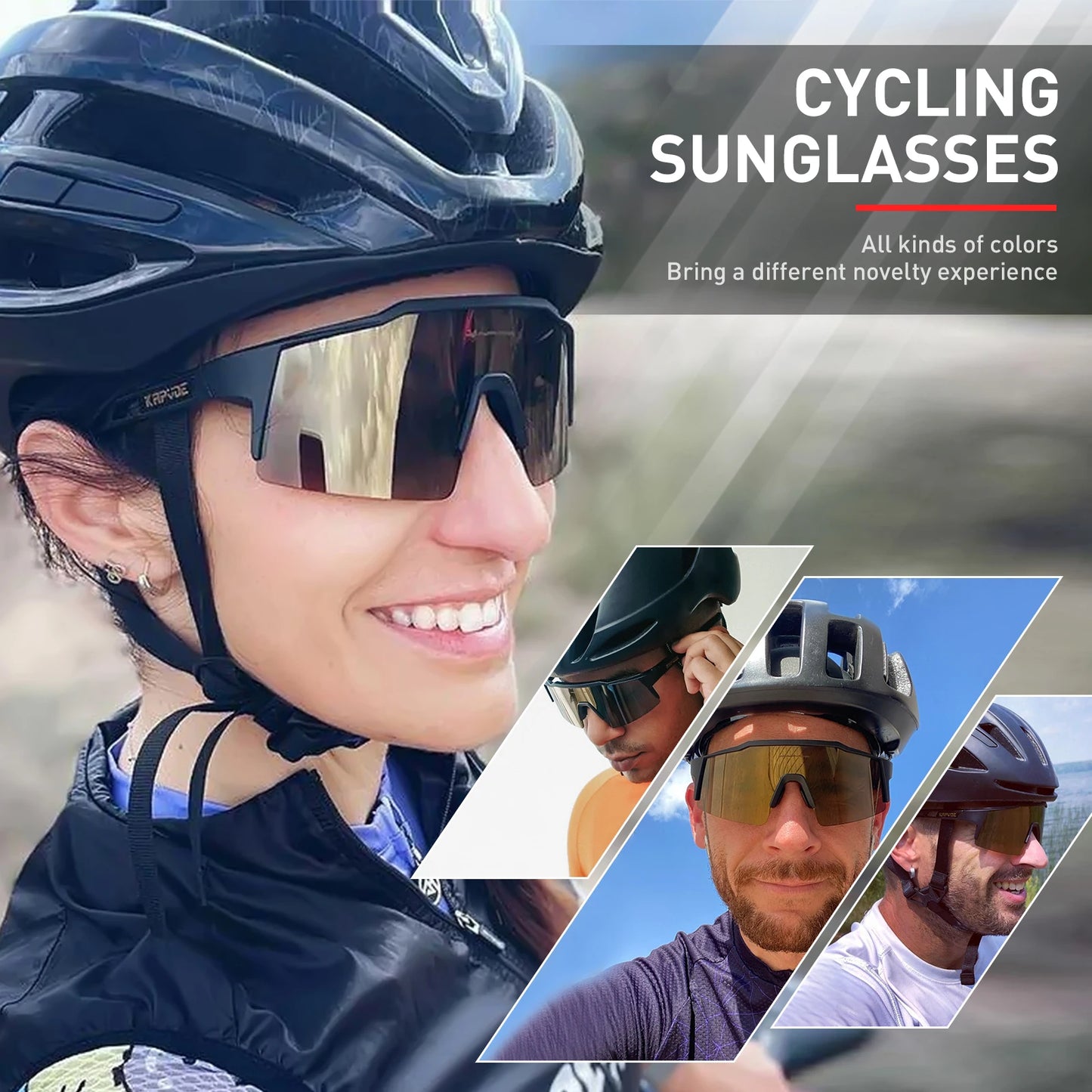 Óculos de Ciclismo Kapvoe – Proteção UV400 para Homens e Mulheres em Atividades ao Ar Livre
