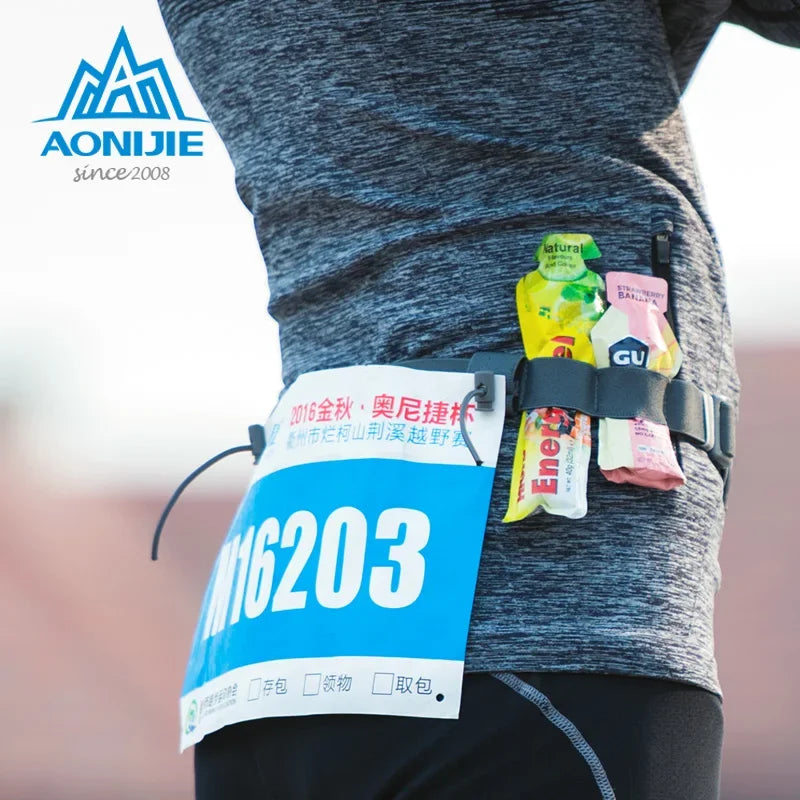 Cinta para Número de Corrida Unissex AONIJIE E4076 – Ideal para Triatlos e Maratonas