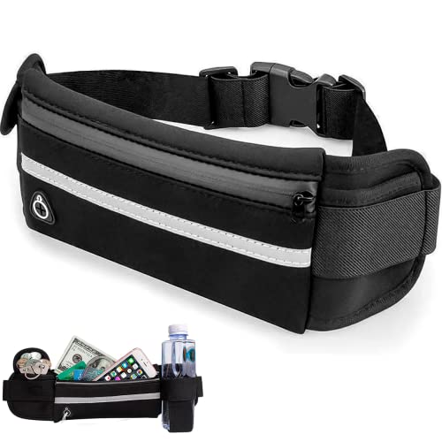 Pochete Esportiva Corrida Porta Celular Garrafa Documento Cinta Fitness Cores (Preto)