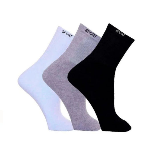 Kit com 12 Pares de Meias Esportivas Masculinas Altas