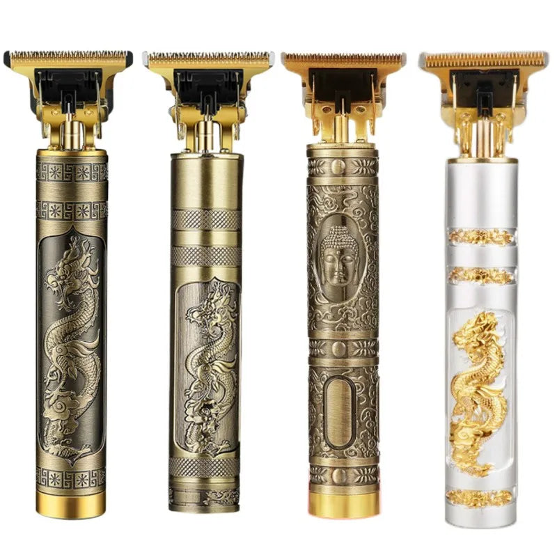 Máquina de Cortar Cabelo e Barba Profissional - Designer Elétrico Aleatório Masculino