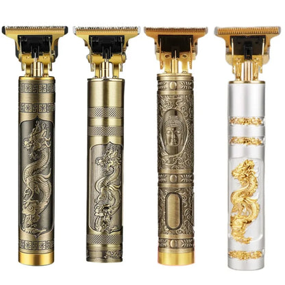 Máquina de Cortar Cabelo e Barba Profissional - Designer Elétrico Aleatório Masculino