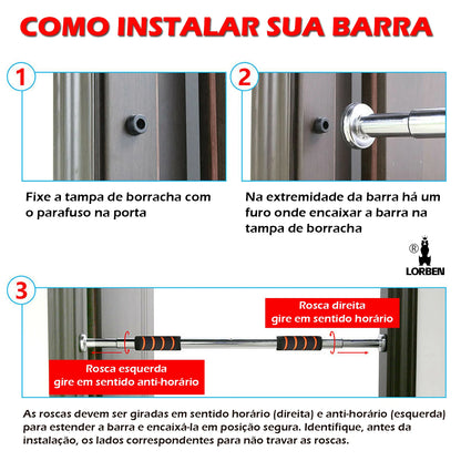 Barra Fixa Horizontal Ajustável para Exercícios