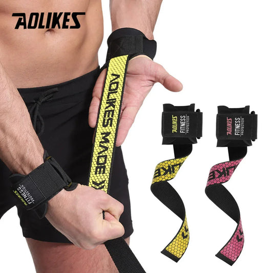 AOLIKES 1 Par – Faixas de Aderência para Levantamento de Peso e Suporte para Pulso