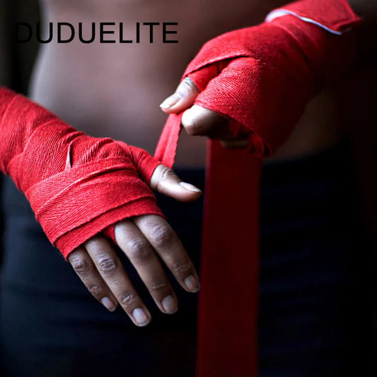 Bandagem de Algodão para Boxe - 2 Rolos de 1,5/2/3/5M - Faixa Esportiva para Sanda, Kick Boxing, MMA - Envoltórios de Mãos