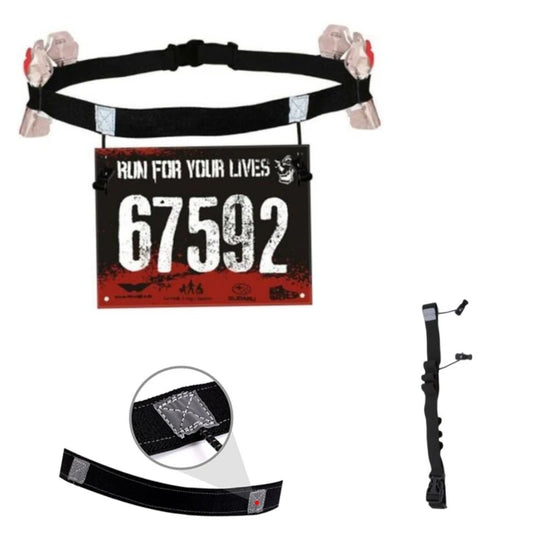 Cinta de Corrida com Suporte para Número – Ideal para Triatlos, Maratonas e Ciclismo