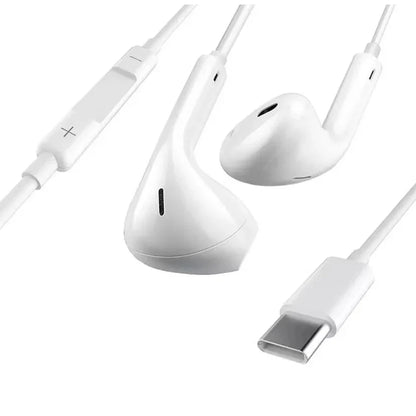 Fone De Ouvido Usb Tipo C Super Bass Com Volume E Microfone