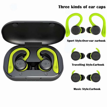 Fone de Ouvido Sem Fio Bluetooth IPX7 à Prova d'Água – Ideal para Esportes e Corrida