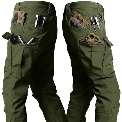 Conjunto Tático Impermeável Masculino - Camuflado, Casaco de Fleece, Traje de Combate de Inverno, Corta-Vento, Múltiplos Bolsos, Treinamento ao Ar Livre