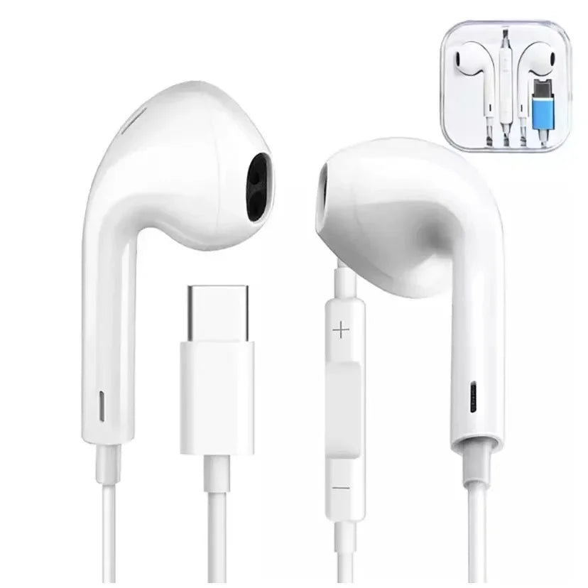 Fone De Ouvido Usb Tipo C Super Bass Com Volume E Microfone