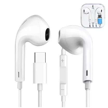 Fone De Ouvido Usb Tipo C Super Bass Com Volume E Microfone