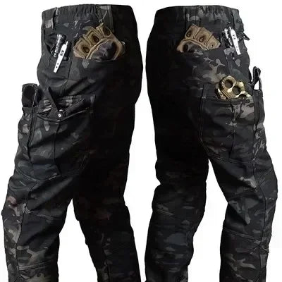 Conjunto Tático Impermeável Masculino - Camuflado, Casaco de Fleece, Traje de Combate de Inverno, Corta-Vento, Múltiplos Bolsos, Treinamento ao Ar Livre