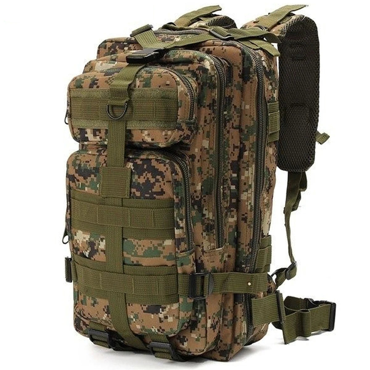 Mochila Tática Multiuso Cargueira de 30 Litros - Camping, Pesca, Escolar - Camuflagem Verde Lorben